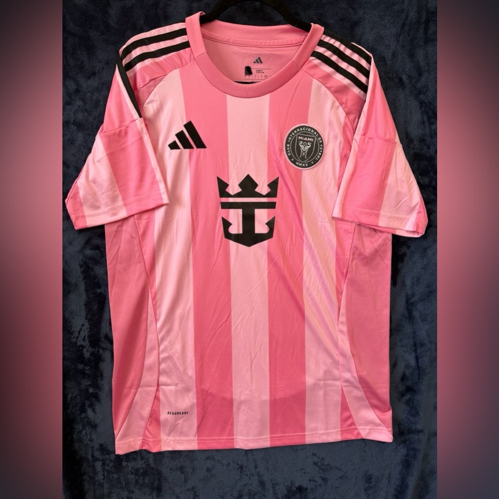 Inter Miami  Pink and Black Soccer Jersey #Blank in the back